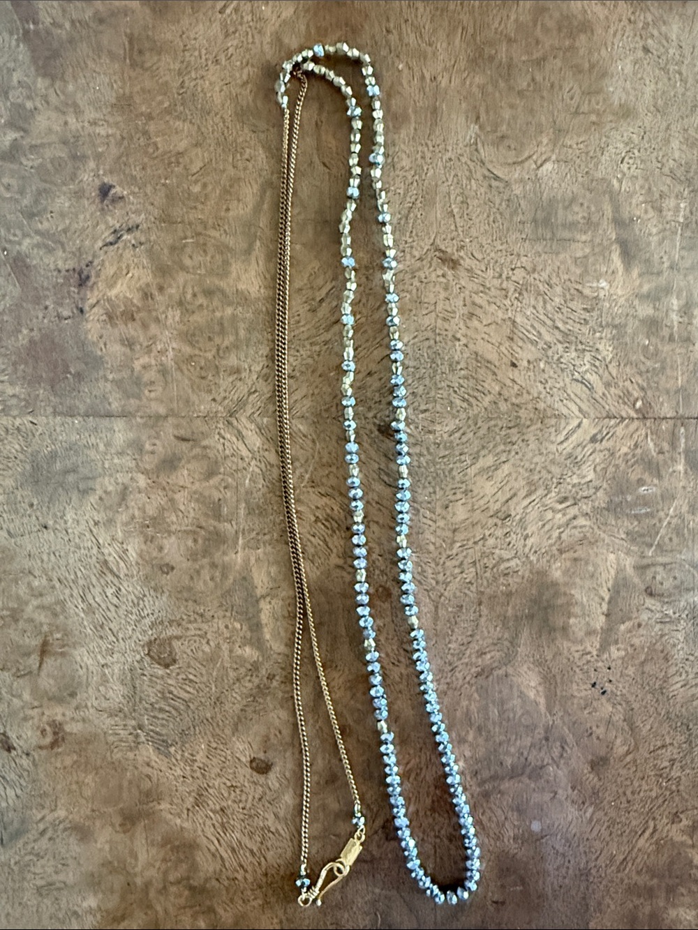 Chan Luu Gold and Clear Beaded Long Necklace - Picture 3 of 3
